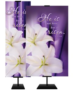 Easter - He is not here: Luke 24:6 (KJV) - Banner