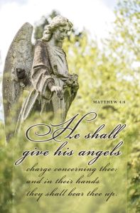 Inspirational – He shall give his angels, Matt. 4:6 (KJV) – Pkg 100 – Standard Bulletin