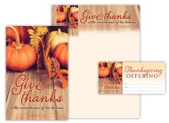 Thanksgiving – Give Thanks – Ps 97:12 – Matching Set