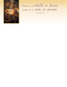 Christmas – A Child Is Born – Isa 9:6 – Pkg 100 – Letterhead