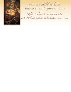 Letterhead | Christmas | Bilingual | Unto Us