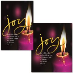 Advent - Joy - Candle - Bulletin - Multiple Sizes