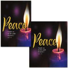 Advent - Peace - Candle - Bulletin - Multiple Sizes