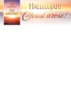 Easter - Hallelujah! Christ Arose! - Letterhead