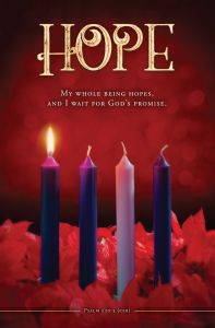Advent - HOPE - Psalm 130:5 (CEB) - Pkg 100 - Standard Bulletin