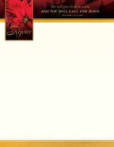 Christmas - Rejoice - Matthew 1:21 (CEB) - Pkg 100 - Letterhead