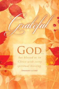 Thanksgiving – Grateful – Eph 1:3 (CEB) – Pkg 100 – Standard Bulletin