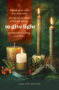 Christmas – To Give Light – Luke 1:78–79 (CEB) – Pkg 100 – Standard Bulletin