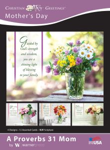 Mother's Day - A Proverbs 31 Mom, (KJV) - Box of 12 - Assorted Boxed Greeting Cards