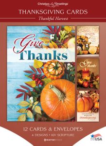 Thanksgiving - Thankful Harvest - KJV - Box of 12 - Assorted Boxed Greeting Cards