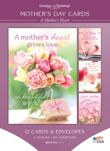 Mother’s Day Cards – A Mother’s Heart – 12 Cards with KJV Scripture – Assorted Greeting Cards