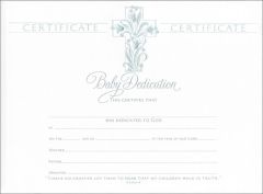 Baby Dedication Certificate - Premium, Pearl Foil Embossed