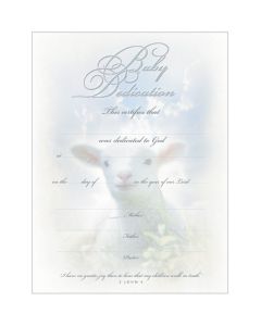 Baby Dedication Certificate - Premium, Silver Foil Embossed