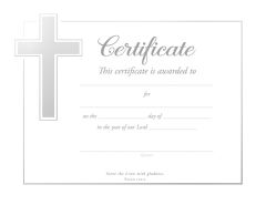 General Certificate - Premium, Silver Foil Embossed