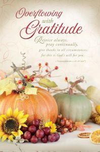 Bulletin | Thanksgiving | Overflowing with Gratitude
