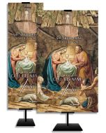 Christmas - Old Master - Nativity - She shall bring forth a son - Matthew 1:21 - Banner