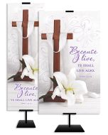 Easter - Because I Live, John 14:19 (KJV) - Banner
