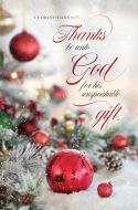 Christmas – Thanks Be Unto God – 2 Cor 9:15 – Pkg 100 – Standard Bulletin